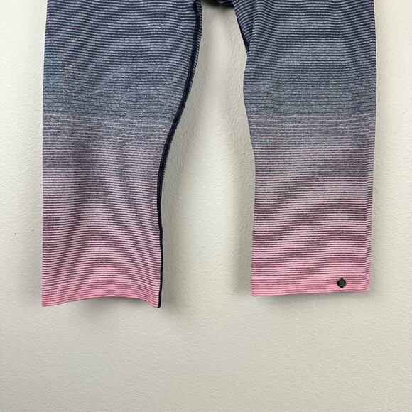 Brooks Running Striped Ombre Cropped Leggings Medium - Picture 4 of 9
